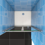 Aica 185 cm Box Doccia per Nicchia Porta a Soffietto Vetro Temperato 5 mm Trasparente Profili Cromati Lucidi - Consegna gratuita