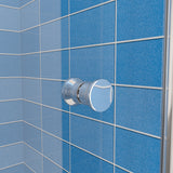 Aica 185 cm Box Doccia per Nicchia Porta a Soffietto Vetro Temperato 5 mm Trasparente Profili Cromati Lucidi - Consegna gratuita