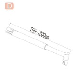 Aica Parete Per Doccia Walk In Alta 185 cm Con Barra Stabilizzatrice Vetro 6mm Temperato Trasparente Anticalcare Lunghezza 70-120cm, Adatta per il vetro in spessore 6-10mm - Consegna gratuita