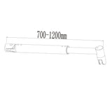 Aica 200cm Parete Per Doccia Walk In Vetro Temperato Trasparente Anticalcare 10mm Con Barra Stabilizzatrice Dimensioni Multiple - Consegna gratuita