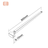 Doccia Walk In Parete Fissa in Vetro Temperato Anti-frantumi Anticalcare da 8mm Striscia Opaca Centrale con Barra Stabilizzatrice - Consegna gratuita