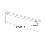 Box Doccia Walk In Parete Fissa in Vetro Temperato da 10mm Trasparente Anticalcare Barra Stabilizzatrice da 90cm Snodabile - Consegna gratuita