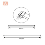 Aica Parete Per Doccia Walk In Alta 185 cm Con Barra Stabilizzatrice Vetro 6mm Temperato Trasparente Anticalcare - Consegna gratuita