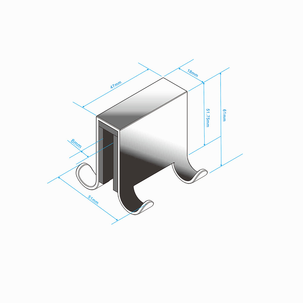 AICA porta-accessori portasciugamani adattabile box doccia in Vetro di spessore da 8-10 mm