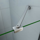 Aica 195cm Box Doccia Angolare Porta Battente Più Parete Fissa Vetro 6 mm Temperato Anticalcare Trasparente Telaio Cromo Lucido - Consegna gratuita