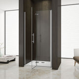 Aica 195 cm Porta Doccia Per Nicchia Battente e Pieghevole a Libro In Vetro Temperato Trasparente Anticalcare Da 6 mm - Consegna gratuita