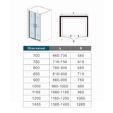 Aica Box Doccia Per Nicchia Doppia Porta Battente Saloon In Vetro 6mm Temperato Opaco/Satinato Anticalcare 195cm - Consegna gratuita