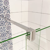 Aica 195 cm Porta Doccia Per Nicchia Anta Scorrevole in Vetro 8 mm Temperato Trasparente Anticalcare Rinforzata da Barra Stabilizzatrice - Consegna gratuita