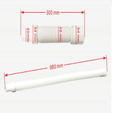 Aica 195 cm Box Doccia Semicircolare Doppia Porta Battente Saloon Vetro 6 mm Temperato Trasparente anticalcare con Barra Stabilizzatrice - Consegna gratuita
