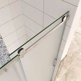 Aica 195 cm Box Doccia Per Nicchia Porta Scorrevole Ingresso Destro Vetro 8 mm Temperato Anticalcare Satinato Opaco - Consegna gratuita