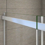Aica 195 cm Box Doccia Angolare Porta Scorrevole con Parete Fissa Vetro 8 mm Temperato Anticalcare Telaio in Alluminio Cromato Lucido - Consegna gratuita