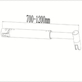 Aica Parete Per Doccia Walk In Con 30/40cm Paretina Mobile Vetro 8mm Temperato Trasparente Anticalcare Con Barra Stabilizzatrice Regolabile 70-120cm - Consegna gratuita