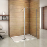 Aica Parete Per Doccia Walk In Alta 200cm Con Paretina Mobile 30/40cm Vetro 8mm Temperato Trasparente Anticalcare Barra Stabilizzatrice 90 cm - Consegna gratuita