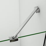Aica Box Doccia Walk In Alta 200 cm Parete Fissa Con Barra Stabilizzatrice Vetro Temperato Trasparente Anticalcare Da 8mm Piatto Doccia Incluso - Consegna gratuita