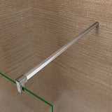 Parete doccia walk-in alta 200 cm con pannello rimovibile da 40 cm, barra stabilizzatrice in vetro temperato trasparente anticalcare da 8 mm o senza barra stabilizzatrice - Consegna gratuita