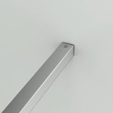 Aica 200cm Parete Per Doccia Walk In Vetro Temperato Trasparente Anticalcare 8 mm Con Barra Stabilizzatrice - Consegna gratuita