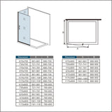 Aica Box Doccia Walk In + Parete Fissa 185cm Vetro da 6mm Temperato Anticalcare Barra Stabilizzatrice 45cm Cromo Lucido - Consegna gratuita