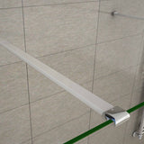 Aica 200 cm Parete Per Doccia Walk In Vetro 8mm Temperato Trasparente Anticalcare con Doppia Barra Stabilizzatrice 120x200 - Consegna gratuita