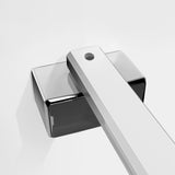 Aica Box Doccia 200 cm Walk In Vetro Temperato Anticalcare Satinato Al Centro Con Barra Stabilizzatrice Snodabile 45cm E Piatto Doccia - Consegna gratuita