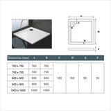 Aica Walk In Alta 200 cm Parete Per Doccia Fissa Barra Stabilizzatrice 90cm Vetro 8mm Semitrasparente Opaco Temperato Anticalcare - Consegna gratuita