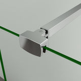 Aica Walk In Alta 200 cm Parete Per Doccia Fissa Barra Stabilizzatrice 90cm Vetro 8mm Semitrasparente Opaco Temperato Anticalcare - Consegna gratuita