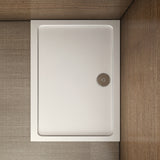 Aica Walk In Alta 200 cm Parete Per Doccia Vetro 8mm Temperato Fascia Centrale Opaca Anticalcare Barra Stabilizzatrice 90cm E Piatto Doccia - Consegna gratuita