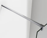 Aica Walk In Alta 200 cm Parete Per Doccia Vetro 8mm Temperato Semitrasparente Opaco-satinato Anticalcare Con Barra Stabilizzatrice 140cm - Consegna gratuita
