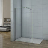 Aica Walk In Alta 200 cm Parete Per Doccia Vetro Da 8mm Temperato Trasparente Anticalcare Con Barra Stabilizzatrice 90cm 100 - Consegna gratuita