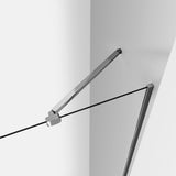 Aica Walk In Alta 200 cm Parete Per Doccia Vetro Da 8mm Temperato Trasparente Anticalcare Con Barra Stabilizzatrice 90cm - Consegna gratuita