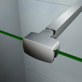 Aica Walk In Alta 200 cm Parete Per Doccia Vetro Da 8mm Temperato Trasparente Anticalcare Con Barra Stabilizzatrice 90cm - Consegna gratuita