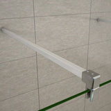 Aica 200 cm Walk In Parete Per Doccia in Vetro 8 mm Temperato Anti-frantumi Anticalcare Striscia Centrale Opaca con Doppia Barra Stabilizzatrice - Consegna gratuita