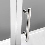 Aica 197 cm Box Doccia Angolare Porta Battente Vetro 6 mm Temperato Anticalcare Telaio e Barra Stabilizzatrice Cromato Lucido varie dimensioni - Consegna gratuita