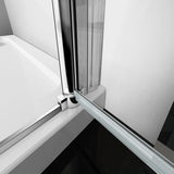 Aica 197 cm Box Doccia Angolare Porta Battente Vetro 6 mm Temperato Anticalcare Telaio e Barra Stabilizzatrice Cromato Lucido varie dimensioni - Consegna gratuita