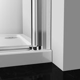 Aica Box Doccia Angolare Porta Battente Vetro 6 mm Temperato Anticalcare con Barra Stabilizzatrice da 45 cm Alto 197 cm - Consegna gratuita