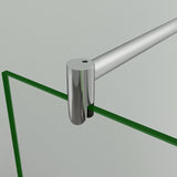 Aica 200cm Parete Per Doccia Walk In Vetro Temperato Trasparente Anticalcare 10mm Con Barra Stabilizzatrice Dimensioni Multiple - Consegna gratuita