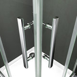 Aica Box Doccia Cabina Doccia Scorrevole Angolare Vetro Temperato Trasparente - Consegna gratuita