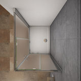 Aica Cabina Doccia Angolare Scorrevole Vetro Temperato Opaco 6mm - Consegna gratuita