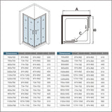 Aica Cabina Doccia Angolare Scorrevole Vetro Temperato Opaco 6mm - Consegna gratuita
