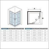 Aica Cabina Doccia Angolare Scorrevole Vetro Temperato Opaco 6mm - Consegna gratuita