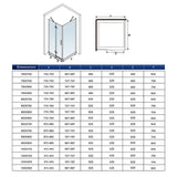 Aica 195 cm Box Doccia Angolare Porta Battente più Parete Fissa Vetro 6 mm Temperato Anticalcare Trasparente Telaio Cromo Lucido varie dimensioni - Consegna gratuita