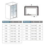 Aica 195 cm Porta Doccia Per Nicchia Anta Scorrevole Ingresso Laterale In Vetro 8 mm Temperato Trasparente Anticalcare - Consegna gratuita