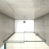 Aica 195 cm Porta Doccia Per Nicchia Anta Scorrevole Ingresso Laterale In Vetro 8 mm Temperato Trasparente Anticalcare - Consegna gratuita