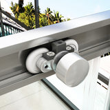 Aica 195 cm Porta Doccia Per Nicchia Anta Scorrevole Ingresso Laterale In Vetro 8 mm Temperato Trasparente Anticalcare - Consegna gratuita