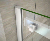 Aica 195 cm Porta Doccia Per Nicchia Anta Scorrevole Ingresso Laterale In Vetro 8 mm Temperato Trasparente Anticalcare - Consegna gratuita