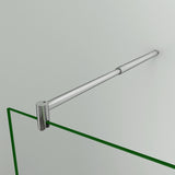 Aica Walk In Parete Per Doccia Con Barra Stabilizzatrice Regolabile 70-120cm Vetro 8mm Temperato Trasparente Anticalcare Alta 200 cm - Consegna gratuita