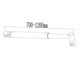 Aica Walk In Parete Per Doccia Con Barra Stabilizzatrice Regolabile 70-120cm Vetro 8mm Temperato Trasparente Anticalcare Alta 200 cm - Consegna gratuita