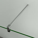 Aica Box Doccia Walk In Parete Fissa Vetro 8mm Temperato Trasparente Anticalcare Alta 2M Barra Stabilizzatrice Tagliabile - Consegna gratuita