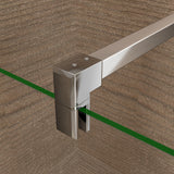 Aica Parete Doccia Walk In Vetro 8mm Temperato Anticalcare Fascia Centrale Smerigliata Opaca Con Barra Stabilizzatrice Alta 200cm - Consegna gratuita