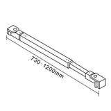 Aica Parete Per Doccia Walk-In Vetro Temperato Trasparente Anticalcare 8 mm Alta 200cm Con Barra Stabilizzatrice Nero Opaco Regolabile - Consegna gratuita