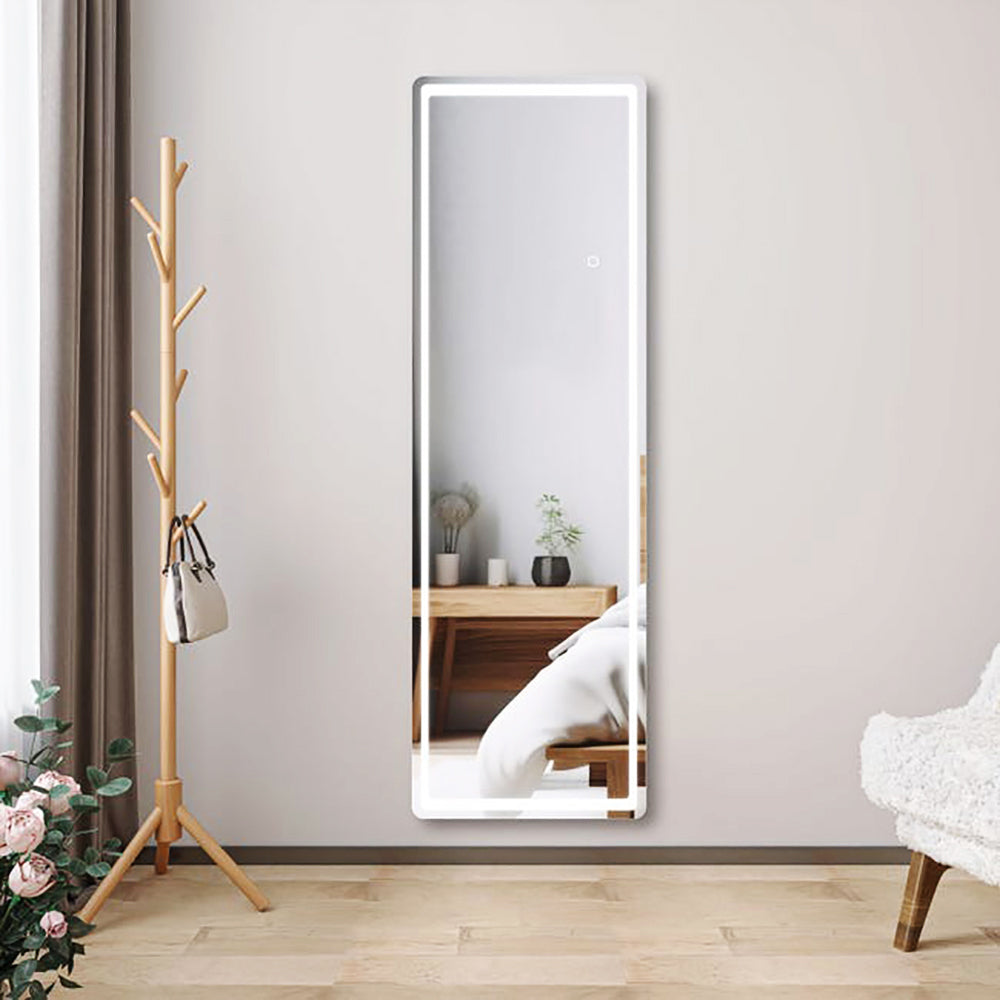 AICA Specchio a figura intera e LED, Rettangolare 150x40cm, Tocco intelligente, 3 temperature colore regolabili